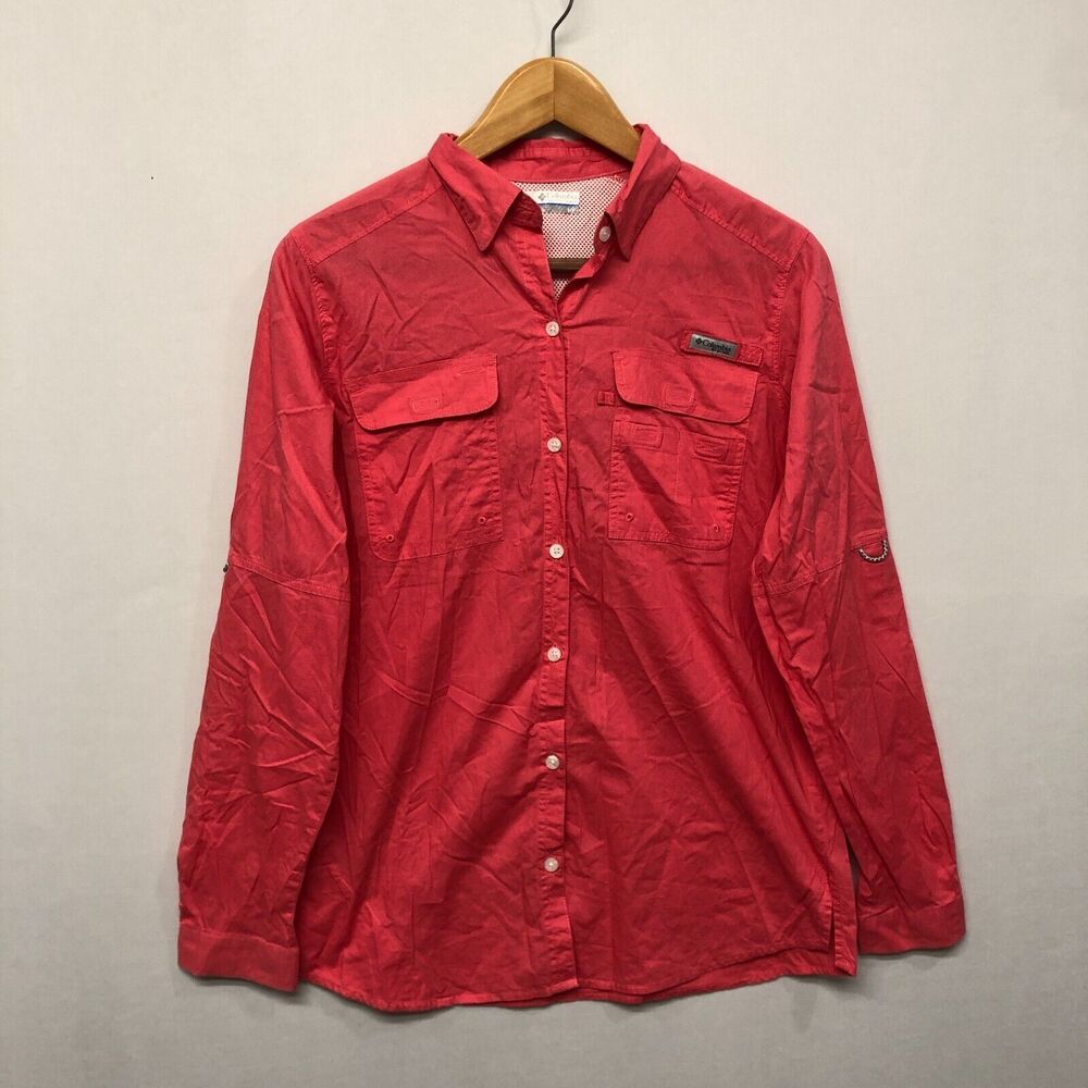Columbia PFG Women Long Sleeve Outdoor Fishing Shirt Top Size Small M204 -22